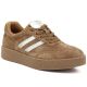 Damen-Sneaker aus Leder mit Plateausohle in Kamelbraun, Modell S.Barski LR62-7107