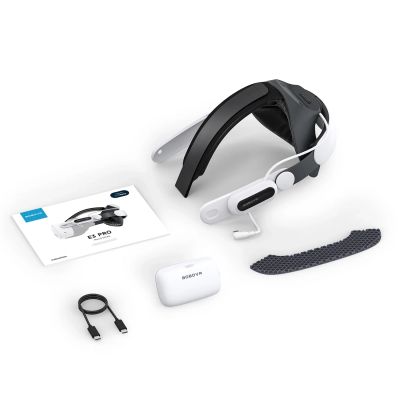 6. BoboVR E3 Pro Kopfband mit Akku für Meta Quest 3 und 3S – Weiß und Schwarz