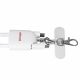 4. Activejet 3-in-1-Lanyard (weiß) mit Ladekabel. Erhältlich mit verschiedenen Anschlüssen: USB-C, Lightning-Adapter, USB-A.