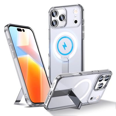 2. Hybrid Armor X Hülle für iPhone 17 Pro Max mit Ständer, kompatibel mit MagSafe - Transparent
