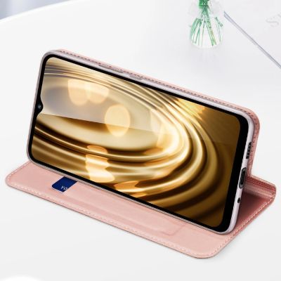 18. Dux Ducis Skin Pro Hülle für Xiaomi Redmi 11A / Poco C55 / Redmi 12C Cover Flip Card Wallet Stand Gold