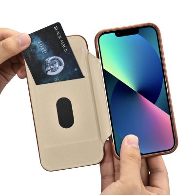 20. iCarer CE Oil Wax Premium Leather Folio Case iPhone 14 Plus magnetische Klapphülle MagSafe braun (AKI14220707-BN)