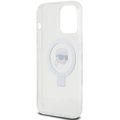 7. Karl Lagerfeld KLHMP15LHMRSKHH iPhone 15 Pro 6,1" weiß/weiß Hardcase Ring Stand Karl Head MagSafe