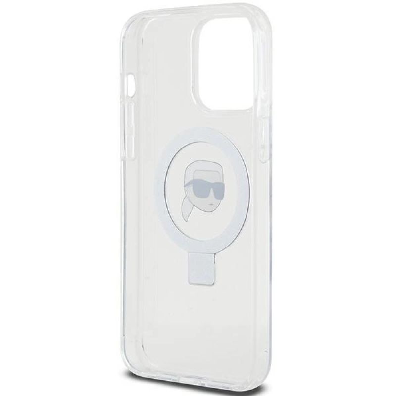 7. Karl Lagerfeld KLHMP15LHMRSKHH iPhone 15 Pro 6,1" weiß/weiß Hardcase Ring Stand Karl Head MagSafe
