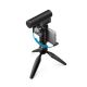 Sennheiser MKE 400 MOBILE KIT – Kondensatormikrofon, Superniere, ausgestattet mit einem Tiefpassfilter und einem Manfrotto-Stativ