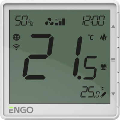 ENGO Controls EFAN-230W Lüfterkonvektorsteuerung, 230 V, weiß, Internet, Unterputzmontage, WLAN