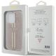 8. Guess IML 4G Gold Stripe Hülle für iPhone 14 Pro Max – Rosa