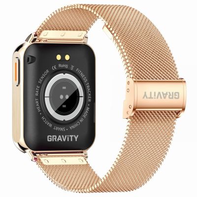 10. Smartwatch Gravity Roségold Pink 2 Armbänder GT17-1