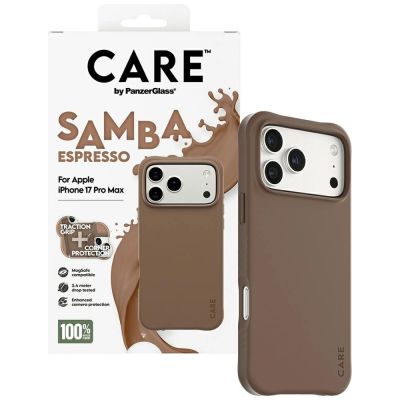 4. CARE by PanzerGlass Modisches Samba MagSafe Case für iPhone 17 Pro Max - Braun
