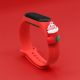 2. Strap Xmas für Xiaomi Mi Band 3 / 4 Weihnachts-Silikonarmband mit Socke - Rot