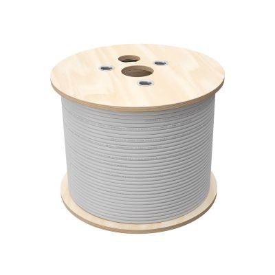 U/UTP-Kabel Kategorie 5e, Telekommunikation, LSOH, B2ca „FireHardy“ 4x2x24 AWG, 1 Gbit/s, 250 MHz, 25 Jahre Garantie, INTERTEK ETL-zertifiziert, grau, 500 m – ALANTEC