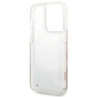 7. Guess Paisley Liquid Glitter Hülle für iPhone 14 Pro - Gold
