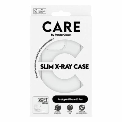 4. CARE by PanzerGlass Slim X-Ray Case für iPhone 15 Pro – transparent