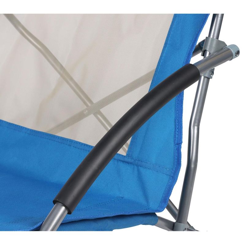 20. Strandstuhl mit Armlehnen, 55 x 58 x 64 cm, zusammenklappbar, blau