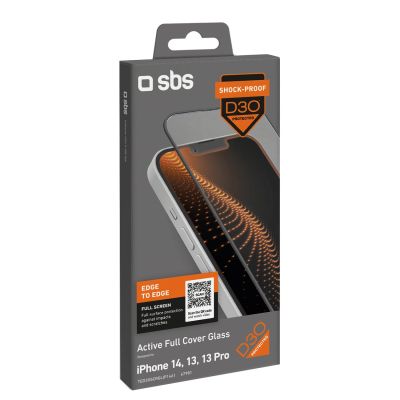 4. SBS Tempered Glass D30 mit Rahmen für iPhone 13 / 13 Pro / 14