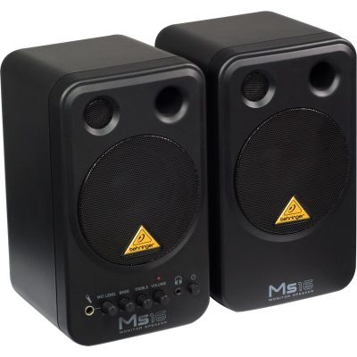 4. Behringer MS16 2-Wege-Lautsprecher, schwarz, kabelgebunden, 16 W