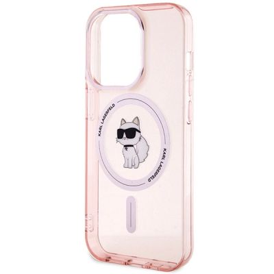 6. Karl Lagerfeld IML Choupette MagSafe Hülle für iPhone 15 Pro – Rosa