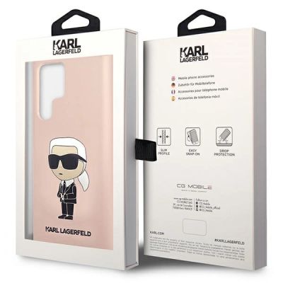 8. Karl Lagerfeld KLHCS23LSNIKBCP Sam S23 S918 Ultra Hardcase pink/pink Silikon Ikonik