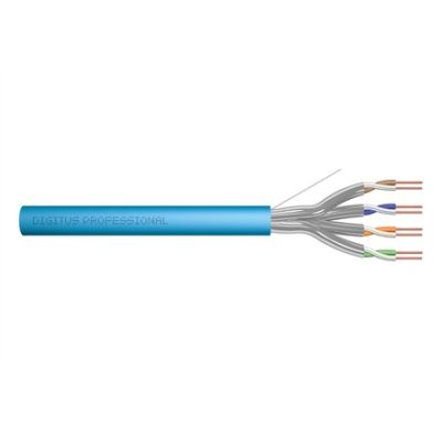 5. DIGITUS Installationskabel Kat. 6A, U/FTP, Eca, AWG 23/1, LSOH, 305 m, blau, Karton