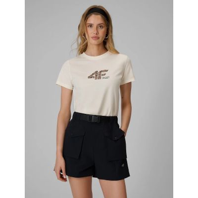 Damen-T-Shirt mit Aufdruck, regulär, Größe 4F 4FRSS26TTSHF4422-12S