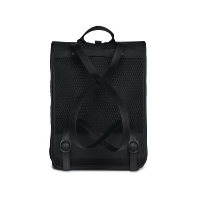 6. Rains Rolltop Rusksack Mesh Mini Schwarz W3 Rucksack 13350 01