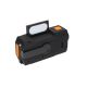18. Extralink Solar-Notfallradio mit Kurbeldynamo-Powerbank (4000 mAh) und SOS-Taschenlampe SR-4000, tragbar, analog, Schwarz/Orange