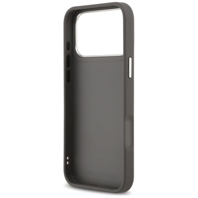 7. Karl Lagerfeld FW Grained Karl & Choupette Heads Pins & Logo iPhone 17 Pro Max Hülle - Grau