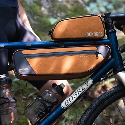 12. Rockbros TL003 ROAD TO SKY 2L Rahmentasche, wasserdicht – Orange