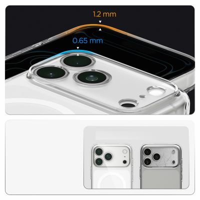 19. Spigen Ultra Hybrid MagSafe Hülle für iPhone 18 Pro / 17 Pro – Frostweiß