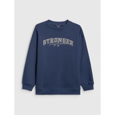 7. Lockerer Jungen-Sweatshirt ohne Kapuze 4F 4FJRSS26TSWSM2635-31S
