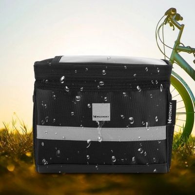10. Wozinsky Fahrradtasche für den Lenker mit Handyhülle, 2 l, schwarz (WBB12BK)