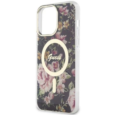 6. Guess GUHMP14XHCFWSK iPhone 14 Pro Max 6,7" schwarz/schwarz Hardcase Flower MagSafe