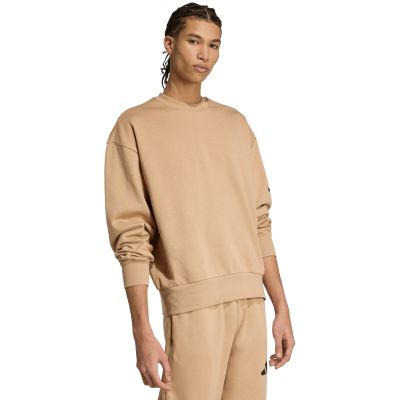 4. Herren adidas Essentials Loose Fit 3 Bar Logo Beige Sweatshirt JX5668