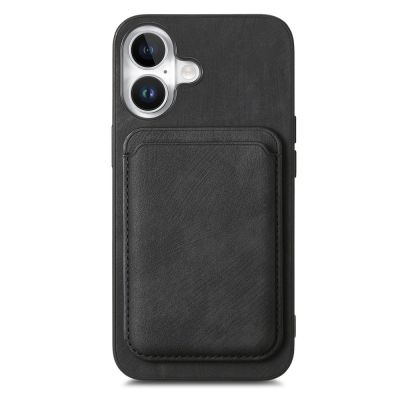 2. iPhone 17 Hülle aus Kunstleder mit abnehmbarem, MagSafe-kompatiblem Kartenhalter – Schwarz