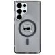 9. Karl Lagerfeld Button Karl Head gedrucktes Logo MagSafe Samsung Galaxy S25 Ultra Hülle schwarz