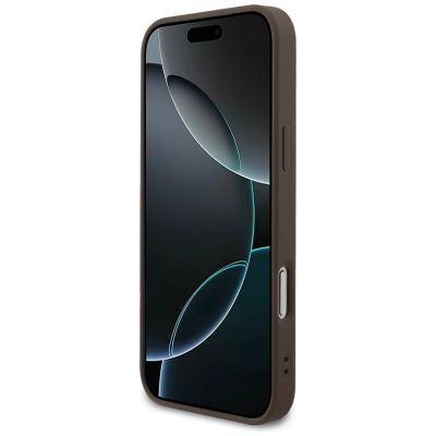5. Guess 4G Ring Classic Logo MagSafe Hülle für iPhone 17 Pro Max – Braun