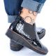 21. Rieker W R474 Schlangenleder Stiefeletten schwarz