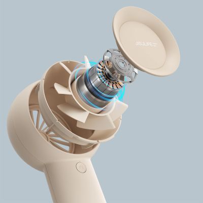 8. Jisulife Handventilator Life5 Plus 4000 mAh Tragbarer Mini-Gebläse-USB-Ventilator - Beige