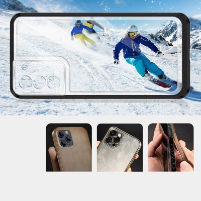 3. Klare 3in1 Hülle für Samsung Galaxy S21 + 5G (S21 Plus 5G) Rahmen Gel Cover Schwarz