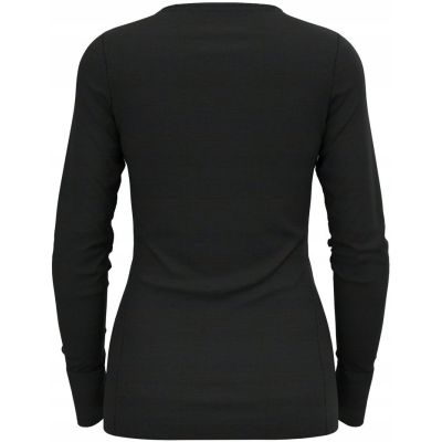 Odlo BL TOP Crewneck l/s MERINO 200 Damen T-Shirt Größe S Schwarz
