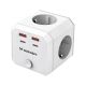 Wozinsky WKZ-4B Power Cube 3x AC 2x USB-A 2x USB-C PD 20 W 4000 W - Weiß