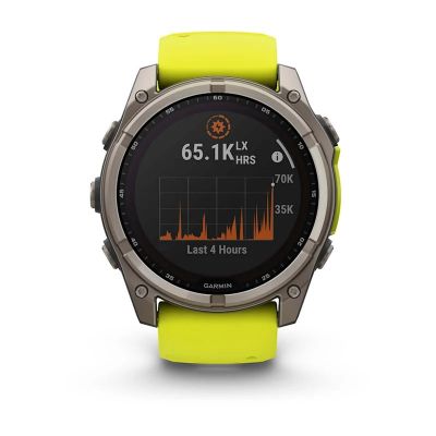 5. Garmin Fenix 8 Solar Sapphire Titanium Amp Yellow/Graphite Uhr