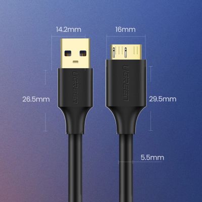 10. Ugreen US130 10843 USB-A 3.0 – Micro-USB-B-Kabel 2 m – Schwarz