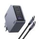 3. Ugreen Nexode Pro 160W GaN-Ladegerät mit USB-C-Kabel, Universal, Schwarz/Grau, AC-Schnellladung, intern