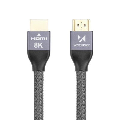 10. Wozinsky HDMI 2.1 Kabel 8K 60 Hz 48 Gbps / 4K 120 Hz / 2K 144 Hz 2 m Silber (WHDMI-20)