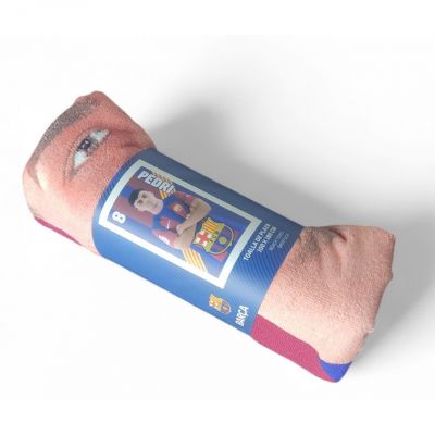 4. FC Barcelona Pedri Strandtuch aus Mikrofaser, 70 x 140 cm, 120010