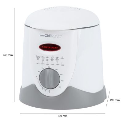 9. Clatronic FFR 2916 Fritteuse (1 l; 840 W; weiß)