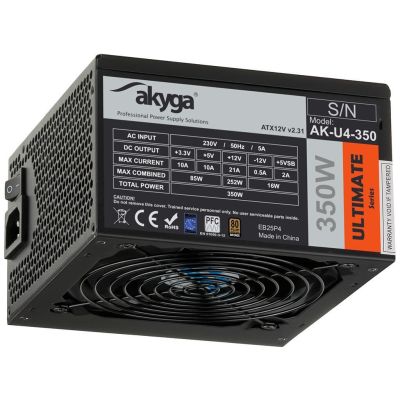 4. Akyga AK-U4-350 Netzteilmodul 350 W 20+4 Pin ATX Schwarz