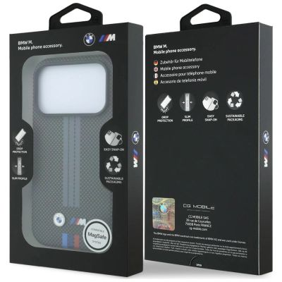 8. BMW M Quadrille Kevlar Dreifarben-Print-Lines MagSafe Hülle für iPhone 18 Pro / 17 Pro - Dunkelgrau