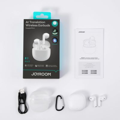 8. Joyroom JR-FB1 Funpods Bluetooth 6.0 In-Ear-Kopfhörer (TWS) mit KI-Funktionen – Weiß